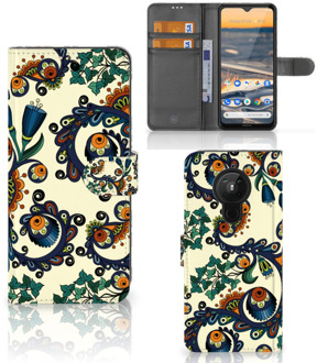 B2Ctelecom Bookcase Nokia 5.3 Hoesje Barok Flower