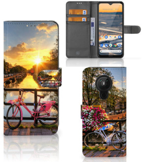 B2Ctelecom Bookcase Nokia 5.3 Telefoon Hoesje Amsterdamse Grachten