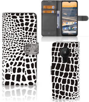 B2Ctelecom Bookcase Nokia 5.3 Telefoon Hoesje Slangenprint