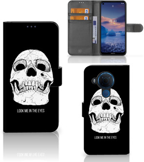 B2Ctelecom Bookcase Nokia 5.4 GSM Hoesje Skull Eyes