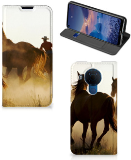 B2Ctelecom Bookcase Nokia 5.4 Smart Cover Cowboy