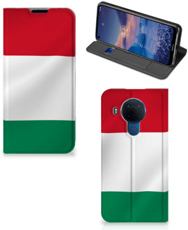 B2Ctelecom Bookcase Nokia 5.4 Telefoonhoesje met Pasjeshouder Hongaarse Vlag