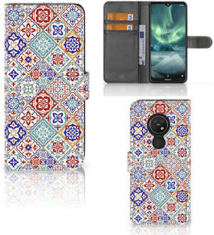 B2Ctelecom Bookcase Nokia 7.2 | Nokia 6.2 Tiles Color