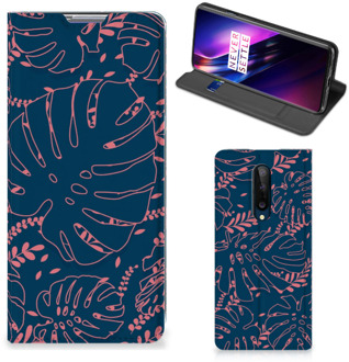 B2Ctelecom Bookcase OnePlus 8 Smartphone Hoesje Palm Leaves