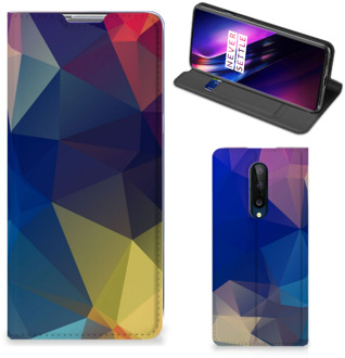 B2Ctelecom Bookcase OnePlus 8 Telefoon Hoesje Polygon Dark