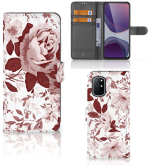 B2Ctelecom Bookcase OnePlus 8T GSM Hoesje Watercolor Flowers