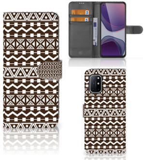 B2Ctelecom Bookcase OnePlus 8T Hoesje Aztec Brown