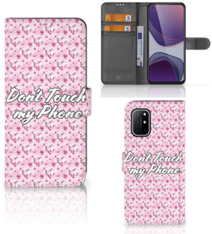 B2Ctelecom Bookcase OnePlus 8T Hoesje Flowers Pink DTMP