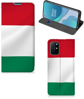 B2Ctelecom Bookcase OnePlus 8T Telefoonhoesje met Pasjeshouder Hongaarse Vlag