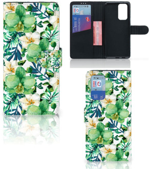 B2Ctelecom Bookcase OnePlus 9 Pro GSM Hoesje Orchidee Groen