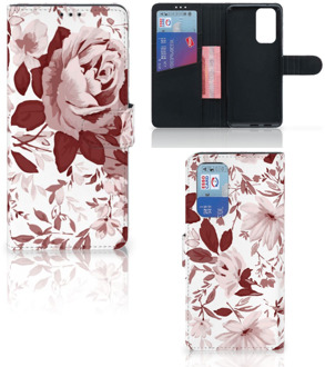 B2Ctelecom Bookcase OnePlus 9 Pro GSM Hoesje Watercolor Flowers