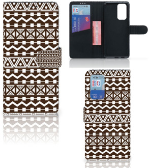 B2Ctelecom Bookcase OnePlus 9 Pro Hoesje Aztec Brown