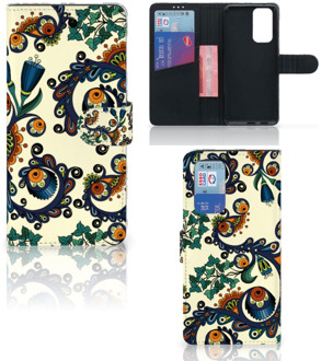 B2Ctelecom Bookcase OnePlus 9 Pro Hoesje Barok Flower