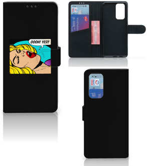 B2Ctelecom Bookcase OnePlus 9 Pro Hoesje Popart Oh Yes