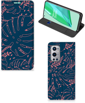 B2Ctelecom Bookcase OnePlus 9 Pro Smartphone Hoesje Palm Leaves