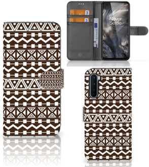 B2Ctelecom Bookcase OnePlus Nord Hoesje Aztec Brown