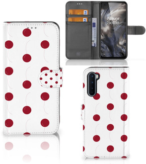 B2Ctelecom Bookcase OnePlus Nord Hoesje Cherries