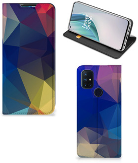 B2Ctelecom Bookcase OnePlus Nord N10 5G Telefoon Hoesje Polygon Dark