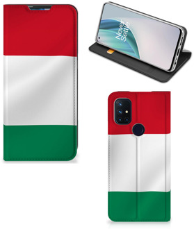 B2Ctelecom Bookcase OnePlus Nord N10 5G Telefoonhoesje met Pasjeshouder Hongaarse Vlag