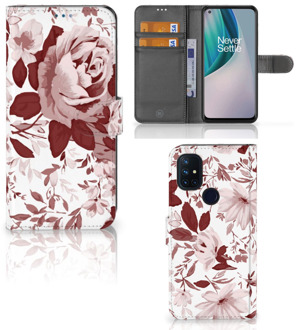 B2Ctelecom Bookcase OnePlus Nord N10 GSM Hoesje Watercolor Flowers