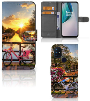 B2Ctelecom Bookcase OnePlus Nord N10 Telefoon Hoesje Amsterdamse Grachten