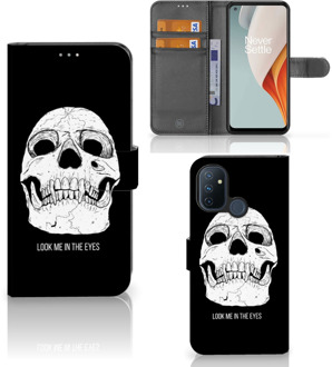 B2Ctelecom Bookcase OnePlus Nord N100 GSM Hoesje Skull Eyes