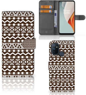 B2Ctelecom Bookcase OnePlus Nord N100 Hoesje Aztec Brown