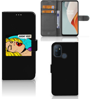 B2Ctelecom Bookcase OnePlus Nord N100 Hoesje Popart Oh Yes