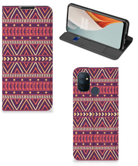 B2Ctelecom Bookcase OnePlus Nord N100 Smart Cover Aztec Purple