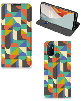 B2Ctelecom Bookcase OnePlus Nord N100 Smart Cover Funky Retro