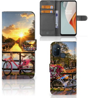 B2Ctelecom Bookcase OnePlus Nord N100 Telefoon Hoesje Amsterdamse Grachten