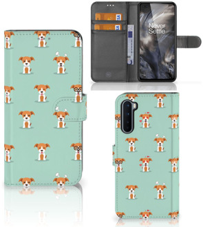 B2Ctelecom Bookcase OnePlus Nord Smartphone Hoesje Pups