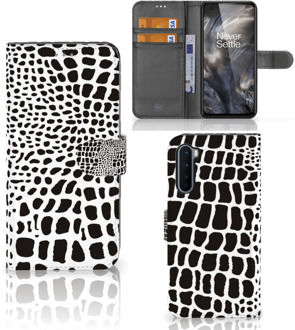 B2Ctelecom Bookcase OnePlus Nord Telefoon Hoesje Slangenprint