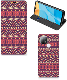 B2Ctelecom Bookcase OPPO A15 Smart Cover Aztec Purple