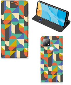 B2Ctelecom Bookcase OPPO A15 Smart Cover Funky Retro