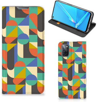 B2Ctelecom Bookcase OPPO A52 | A72 Smart Cover Funky Retro