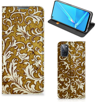 B2Ctelecom Bookcase OPPO A52 | A72 Telefoonhoesje Barok Goud