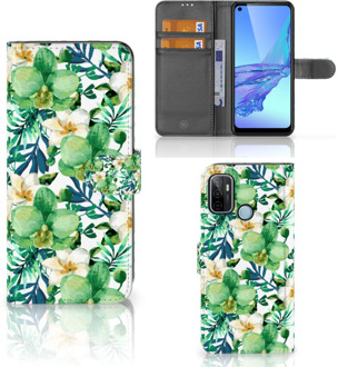 B2Ctelecom Bookcase OPPO A53 | OPPO A53s GSM Hoesje Orchidee Groen