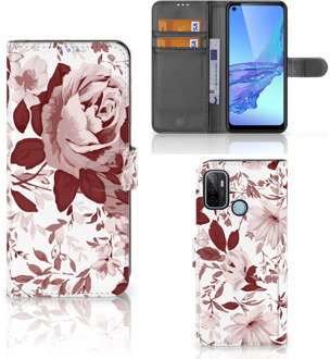 B2Ctelecom Bookcase OPPO A53 | OPPO A53s GSM Hoesje Watercolor Flowers