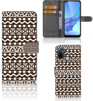 B2Ctelecom Bookcase OPPO A53 | OPPO A53s Hoesje Aztec Brown