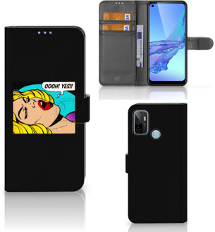 B2Ctelecom Bookcase OPPO A53 | OPPO A53s Hoesje Popart Oh Yes