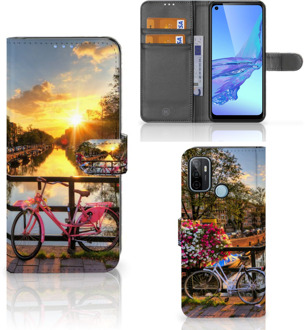 B2Ctelecom Bookcase OPPO A53 | OPPO A53s Telefoon Hoesje Amsterdamse Grachten