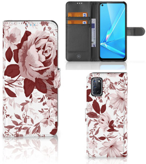 B2Ctelecom Bookcase OPPO A72 | OPPO A52 GSM Hoesje Watercolor Flowers