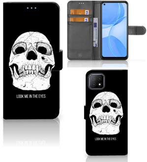 B2Ctelecom Bookcase OPPO A73 5G GSM Hoesje Skull Eyes