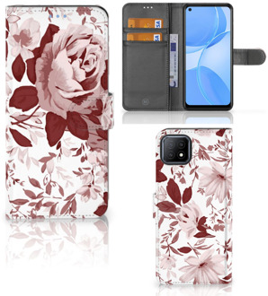 B2Ctelecom Bookcase OPPO A73 5G GSM Hoesje Watercolor Flowers