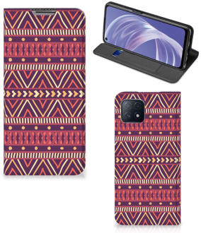 B2Ctelecom Bookcase OPPO A73 5G Smart Cover Aztec Purple