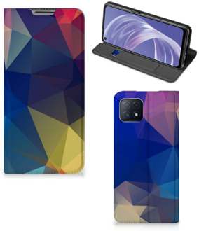 B2Ctelecom Bookcase OPPO A73 5G Telefoon Hoesje Polygon Dark