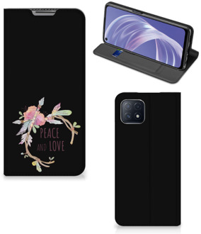 B2Ctelecom Bookcase OPPO A73 5G Telefoonhoesje Boho Text