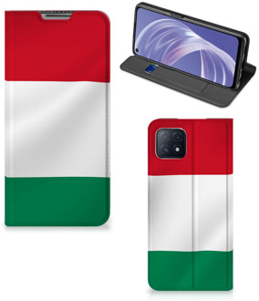 B2Ctelecom Bookcase OPPO A73 5G Telefoonhoesje met Pasjeshouder Hongaarse Vlag