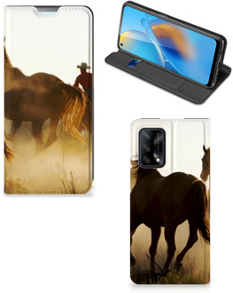 B2Ctelecom Bookcase OPPO A74 4G Smart Cover Cowboy